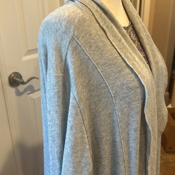 Long Gray Cardigan with Pockets XL - Picture 2 of 4